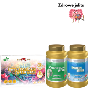 Zestaw na Jelita - Zdrowie Jelita Każdego Dnia - Probiotyk + Prebiotyk + Chlorella